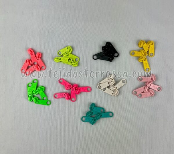Cursor a juego con Cremallera continua nylon malla 5 mm. - Imagen 3