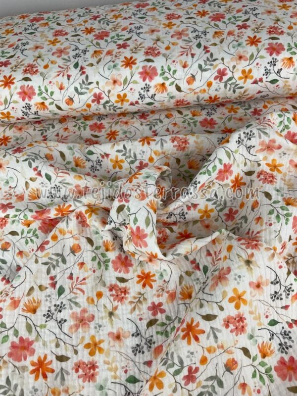 Muselina estampada Florecitas