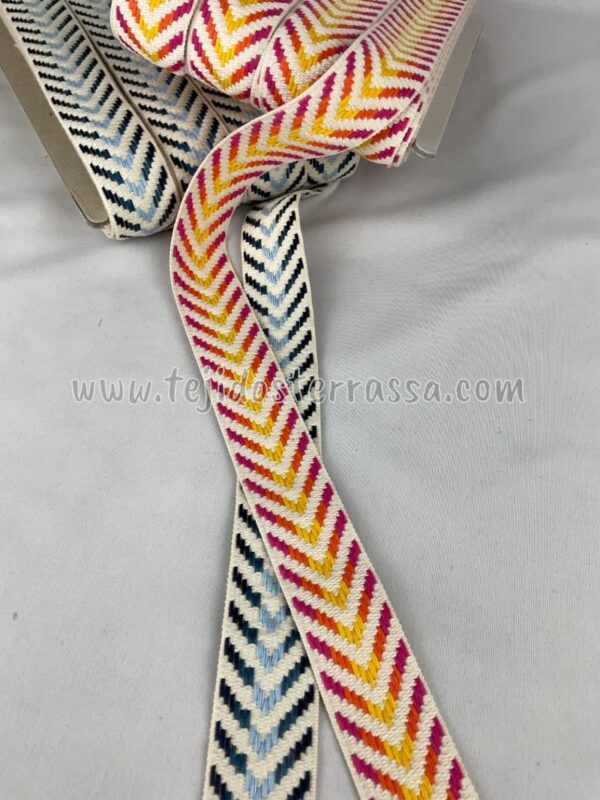 Cinta flechas azules- fuxias (3 cms) - Imagen 4