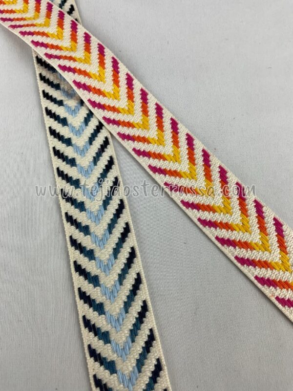 Cinta flechas azules- fuxias (3 cms) - Imagen 3