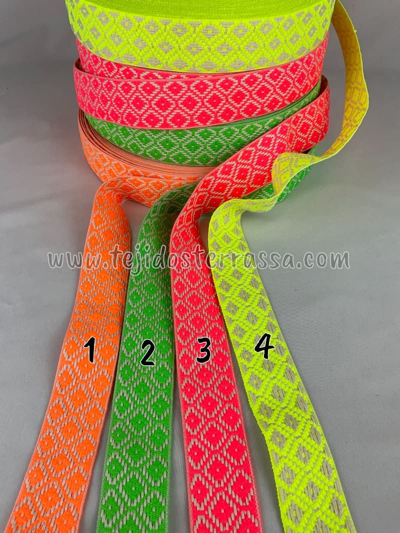 Cinta rombo fluor (4 cms)