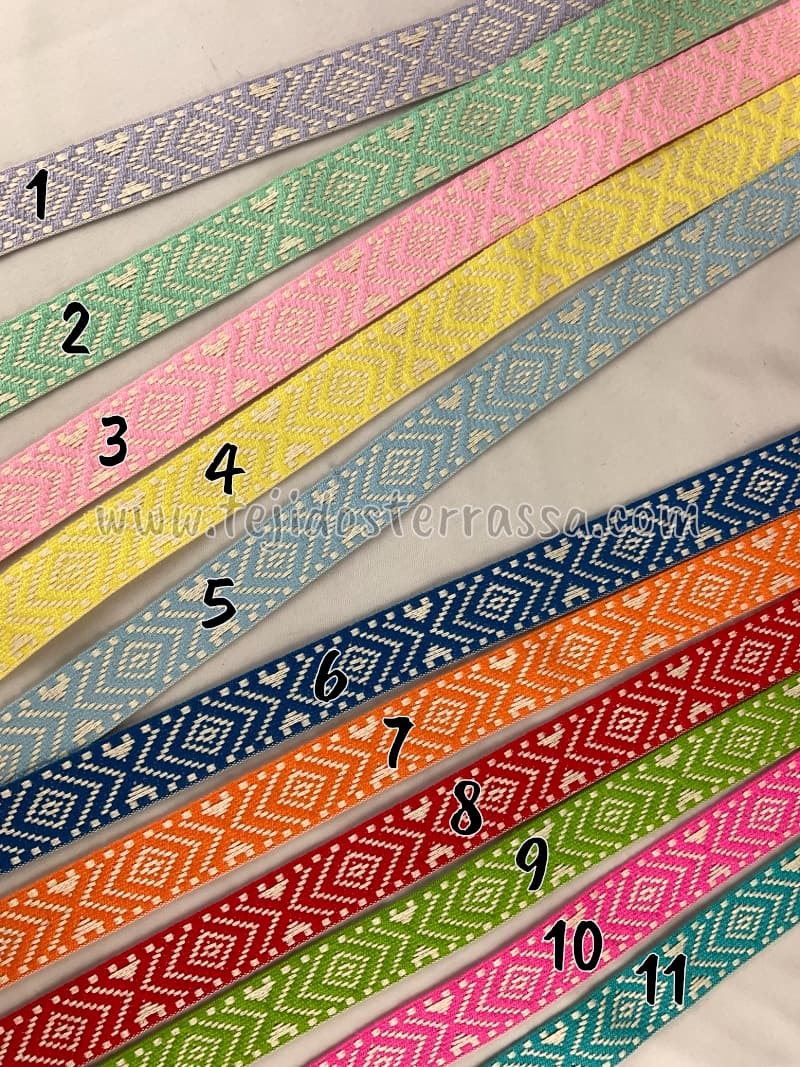 Cinta rombos colores (3 cms)