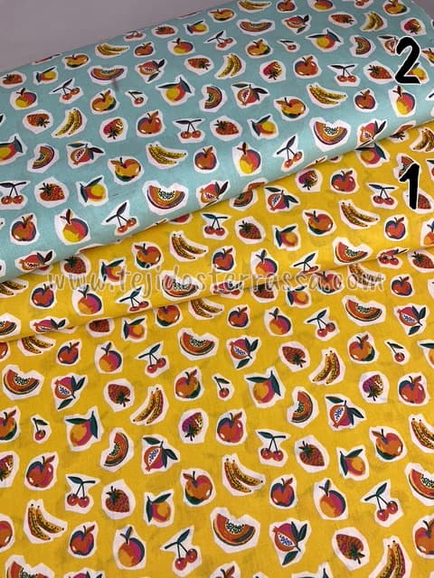 Algodón estampado Frutas