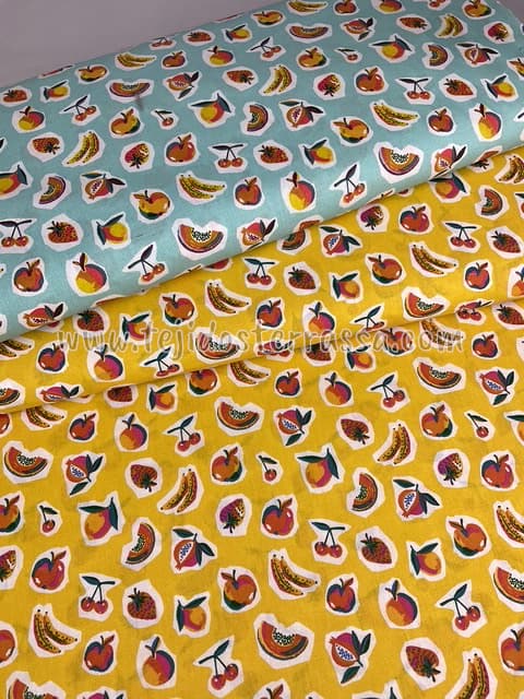 Algodón estampado Frutas