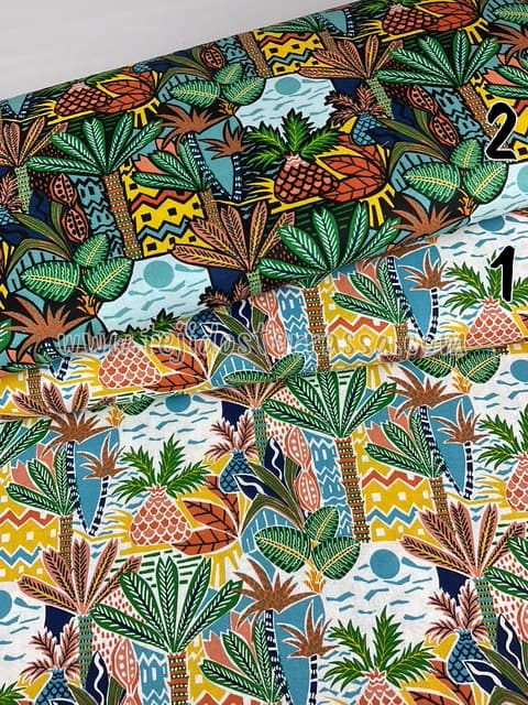 Algodón estampado Palmeras