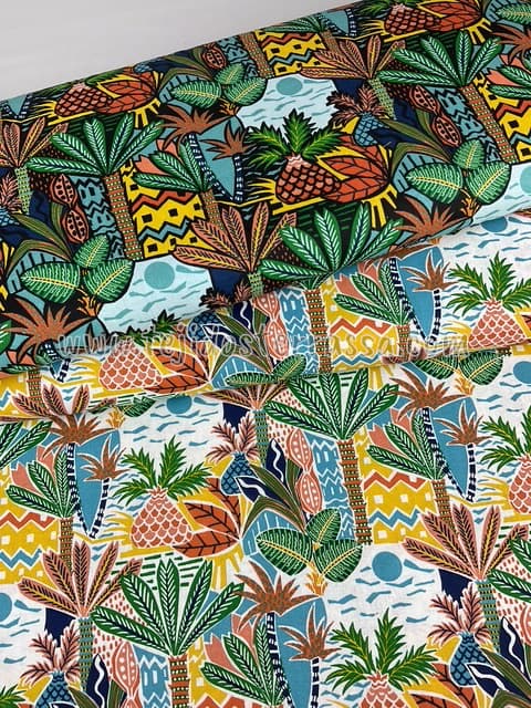 Algodón estampado Palmeras
