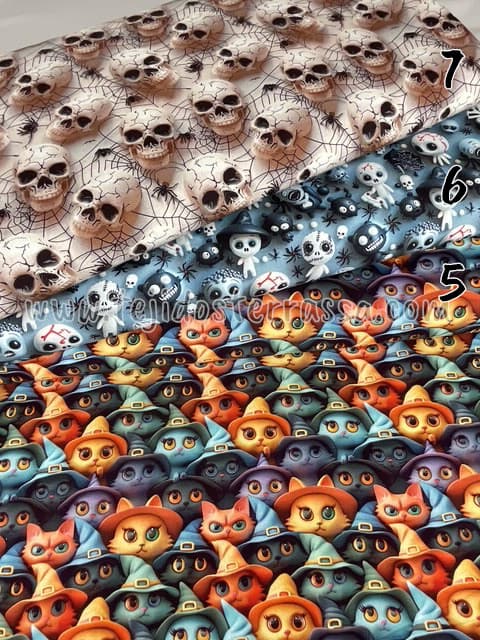 Algodón estampado 3D “Halloween 3”