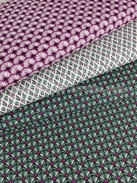 Algodón estampado Abanicos y Espigas